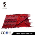 Many tassels red acrylic special technology long scarf